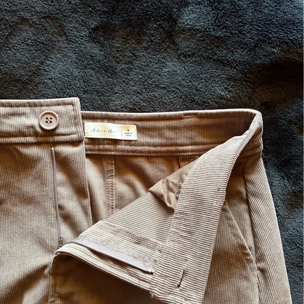 Brown Corduroy Mini Skirt